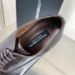 Giày nam Dolce & Gabbana màu nâu dây buộc cao cấp hàng hiệu - Ảnh 7