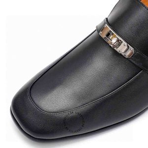 Giày Loafer Hermes nam màu đen da trơn phiên bản cao cấp - Hình ảnh 7