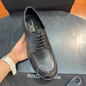 Giày tây nam Dolce & Gabbana màu đen dây buộc cao cấp - Ảnh 4