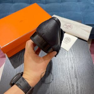 Giày lười Hermes like auth nam màu xanh than - Ảnh 7