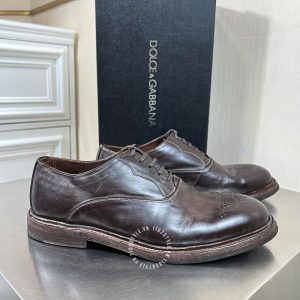 Giày nam Dolce & Gabbana màu nâu dây buộc cao cấp hàng hiệu - Ảnh 2