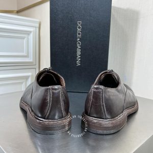 Giày nam Dolce & Gabbana màu nâu dây buộc cao cấp hàng hiệu - Ảnh 9