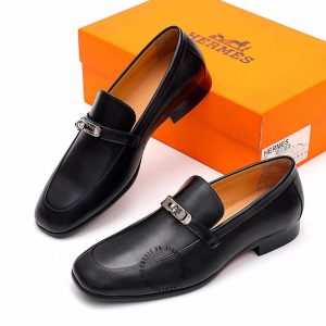 Giày Loafer Hermes nam màu đen da trơn phiên bản cao cấp - Hình ảnh 3