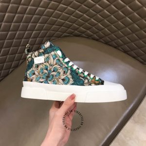 Giày thể thao D&G cổ cao hoạ tiết phối màu cao cấp - Ảnh 6