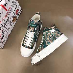 Giày thể thao D&G cổ cao hoạ tiết phối màu cao cấp - Ảnh 2