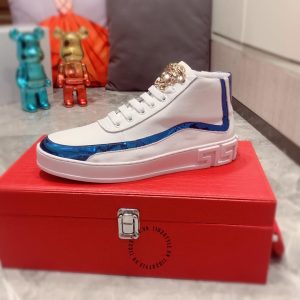 Giày thể thao cao cấp Sneaker Boot Versace màu trắng replica - Ảnh 7