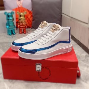 Giày thể thao cao cấp Sneaker Boot Versace màu trắng replica - Ảnh 4