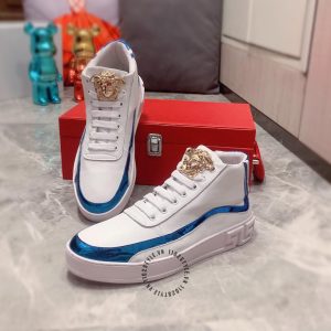 Giày thể thao cao cấp Sneaker Boot Versace màu trắng replica - Ảnh 2