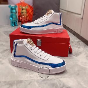 Giày thể thao cao cấp Sneaker Boot Versace màu trắng replica - Ảnh 5