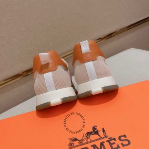 Giày thể thao hàng hiệu Hermes trắng phối nâu fake loại chuẩn 1:1 - Hình ảnh 8