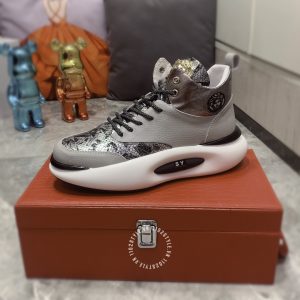 Giày sneaker boot Versace nam màu ghi logo cao cấp hàng hiệu - Ảnh 8