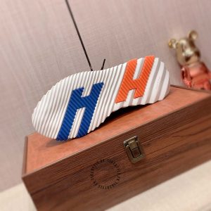 Giày thể thao Hermes hàng hiệu màu đen họa tiết cao cấp - Hình ảnh 9