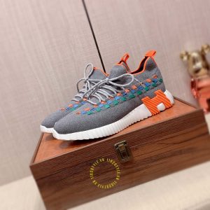 Giày thể thao hàng hiệu Hermes màu ghi họa tiết cao cấp - Hình ảnh 4