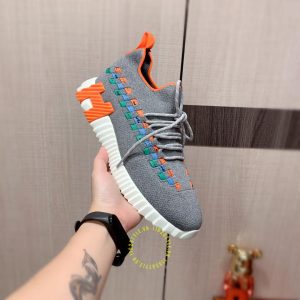 Giày thể thao hàng hiệu Hermes màu ghi họa tiết cao cấp - Hình ảnh 8