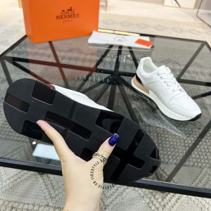 Giày thể thao Hermes màu trắng da xịn phiên bản hàng hiệu - Hình ảnh 9