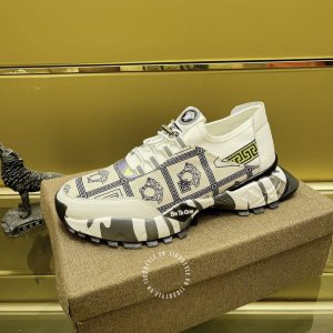 Giày thể thao Versace nam màu be họa tiết cao cấp hàng hiệu - Ảnh 6