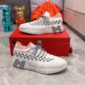 Giày Hermes thể thao hàng hiệu màu trắng replica 1:1 - Hình ảnh 3