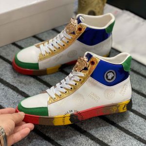 Sneaker Boot Versace nam màu be phối họa tiết hàng hiệu giá tốt - Ảnh 4