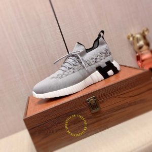 Giày Hermes thể thao hàng hiệu màu ghi replica 1:1 chính hãng - Hình ảnh 5