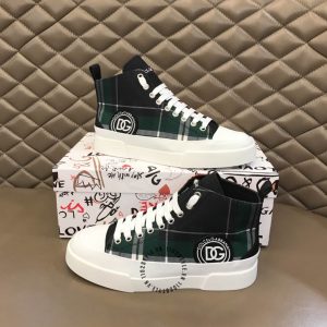 Giày thể thao D&G phối màu hoạ tiết kẻ plaid hàng hiệu - Ảnh 4