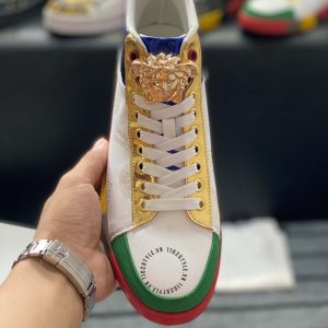 Sneaker Boot Versace nam màu be phối họa tiết hàng hiệu giá tốt - Ảnh 5