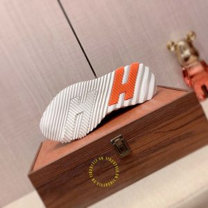 Giày thể thao hàng hiệu Hermes màu ghi họa tiết cao cấp - Hình ảnh 9