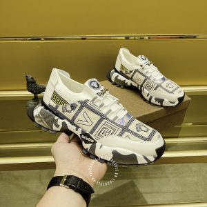 Giày thể thao Versace nam màu be họa tiết cao cấp hàng hiệu - Ảnh 2