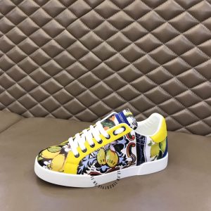 Giày thể thao Dolce & Gabbana vàng phối hoạ tiết cao cấp - Ảnh 8