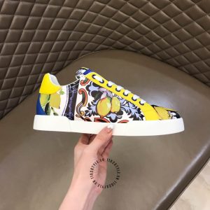 Giày thể thao Dolce & Gabbana vàng phối hoạ tiết cao cấp - Ảnh 7