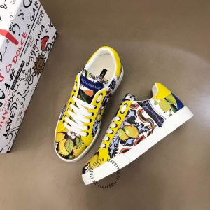 Giày thể thao Dolce & Gabbana vàng phối hoạ tiết cao cấp - Ảnh 3