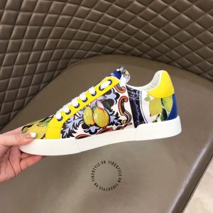 Giày thể thao Dolce & Gabbana vàng phối hoạ tiết cao cấp - Ảnh 6