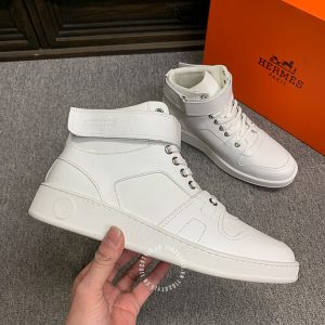 Giày nam Hermes sneaker boot màu trắng cao cấp hàng hiệu - Hình ảnh 5
