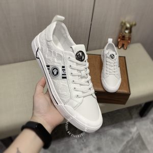 Giày thể thao nam Versace màu trắng logo V hàng hiệu - Ảnh 4
