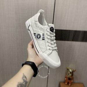 Giày thể thao nam Versace màu trắng logo V hàng hiệu - Ảnh 5