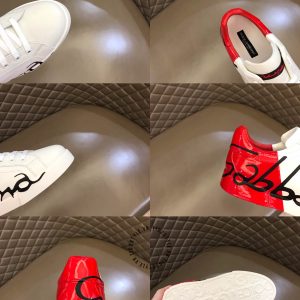 Giày thể thao Dolce & Gabbana màu trắng phối đỏ super fake 1:1 - Hình ảnh 9