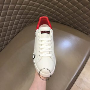 Giày thể thao Dolce & Gabbana màu trắng phối đỏ super fake 1:1 - Hình ảnh 5
