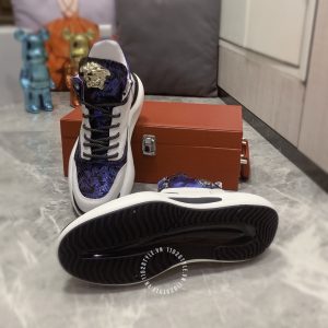 Giày sneaker boot Versace nam màu trắng phối xanh super fake 1:1 - Ảnh 6