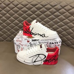 Giày thể thao Dolce & Gabbana màu trắng phối đỏ super fake 1:1 - Hình ảnh 4