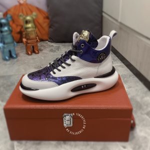 Giày sneaker boot Versace nam màu trắng phối xanh super fake 1:1 - Ảnh 8