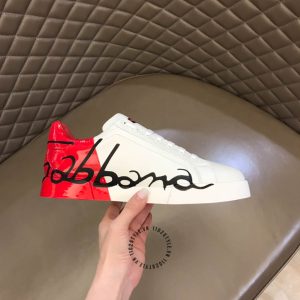 Giày thể thao Dolce & Gabbana màu trắng phối đỏ super fake 1:1 - Hình ảnh 7