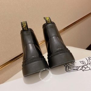 Boot Versace nam da cao cấp màu đen trơn replica 1:1 - Ảnh 8