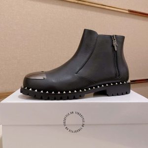 Boot Versace nam màu đen mũi kim loại rep 1:1 chính hãng - Ảnh 2