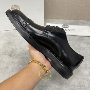 Giày tây cao cấp Versace nam màu đen replica 1:1 chính hãng - Ảnh 8