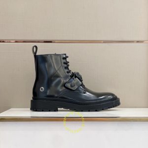 Boot Versace nam hàng hiệu màu đen logo nổi bật cao cấp - Ảnh 4