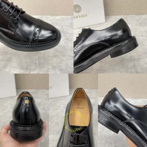 Giày tây cao cấp Versace nam màu đen replica 1:1 chính hãng - Ảnh 9
