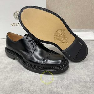 Giày tây cao cấp Versace nam màu đen replica 1:1 chính hãng - Ảnh 5
