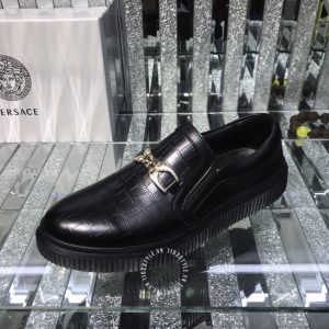 Giày slipon Versace nam màu đen replica 1:1 chính hãng - Ảnh 5