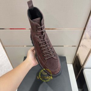 Boot Versace nam hàng hiệu màu nâu replica 1:1 chính hãng - Ảnh 5