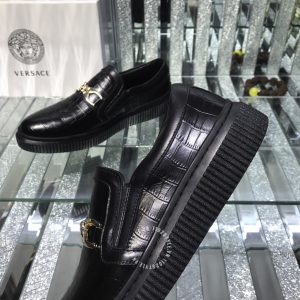 Giày slipon Versace nam màu đen replica 1:1 chính hãng - Ảnh 7