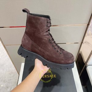 Boot Versace nam hàng hiệu màu nâu replica 1:1 chính hãng - Ảnh 6